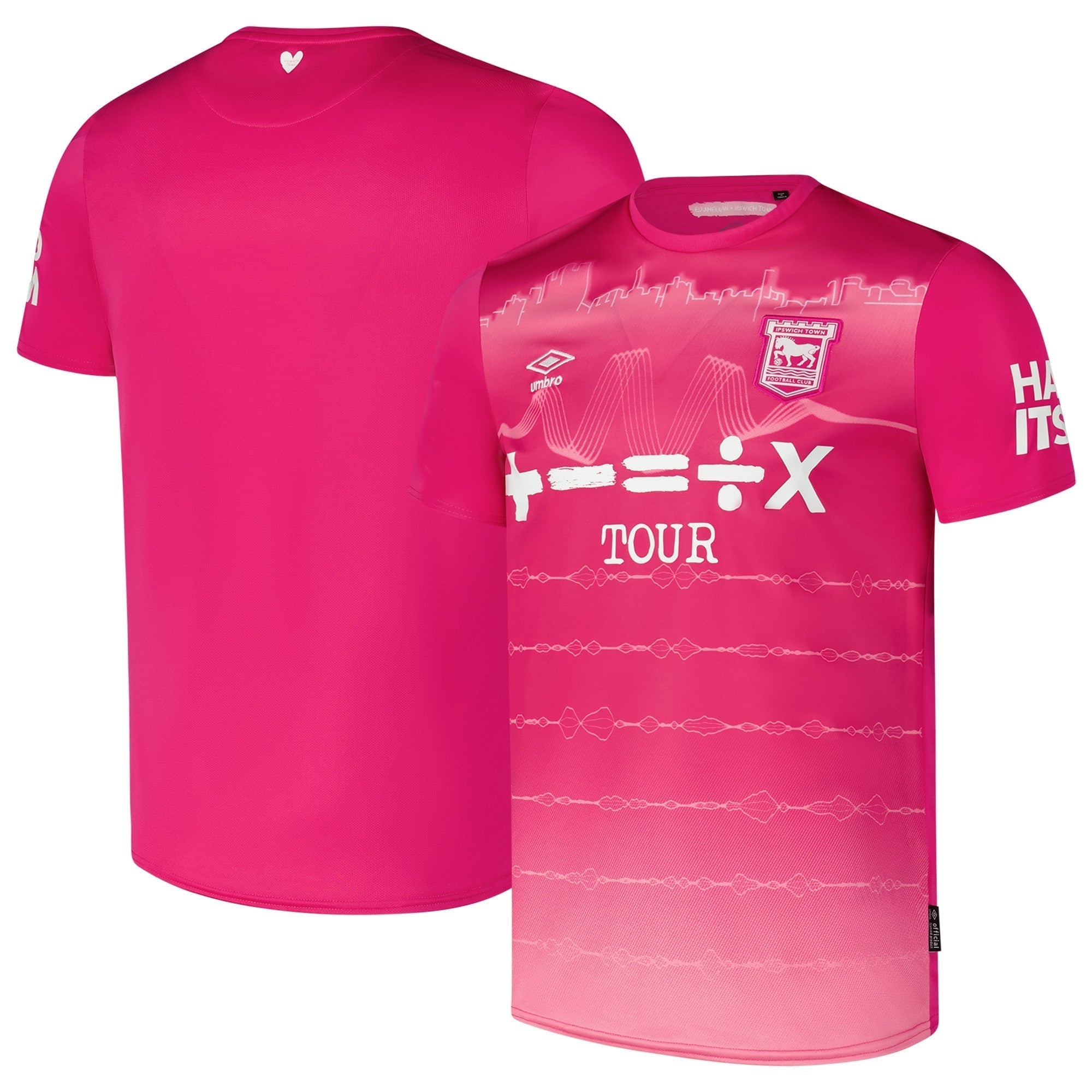 Ipswich Town F.C. Umbro 2024/25 Third Custom Soccer Shirt - Pink
