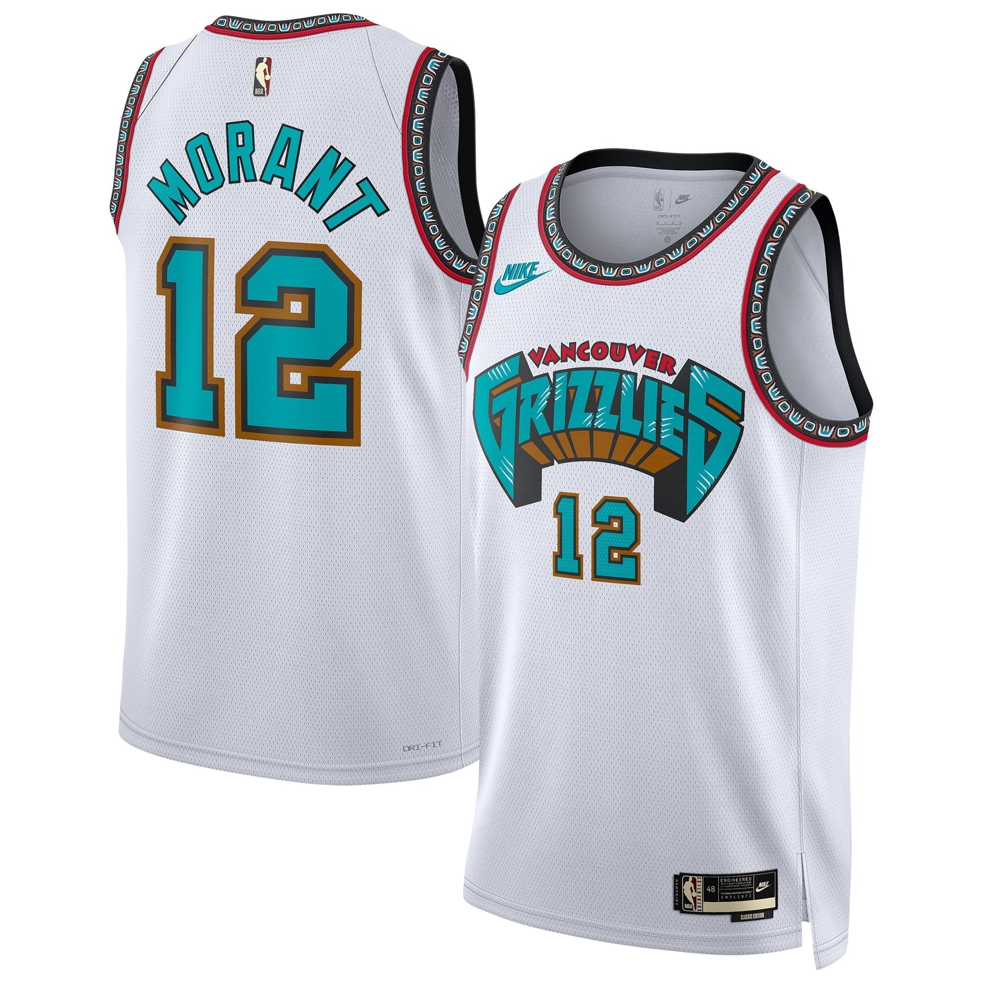 Ja Morant Memphis Grizzlies Unisex 2024/25 Swingman Soccer Shirt - White - Classic Edition