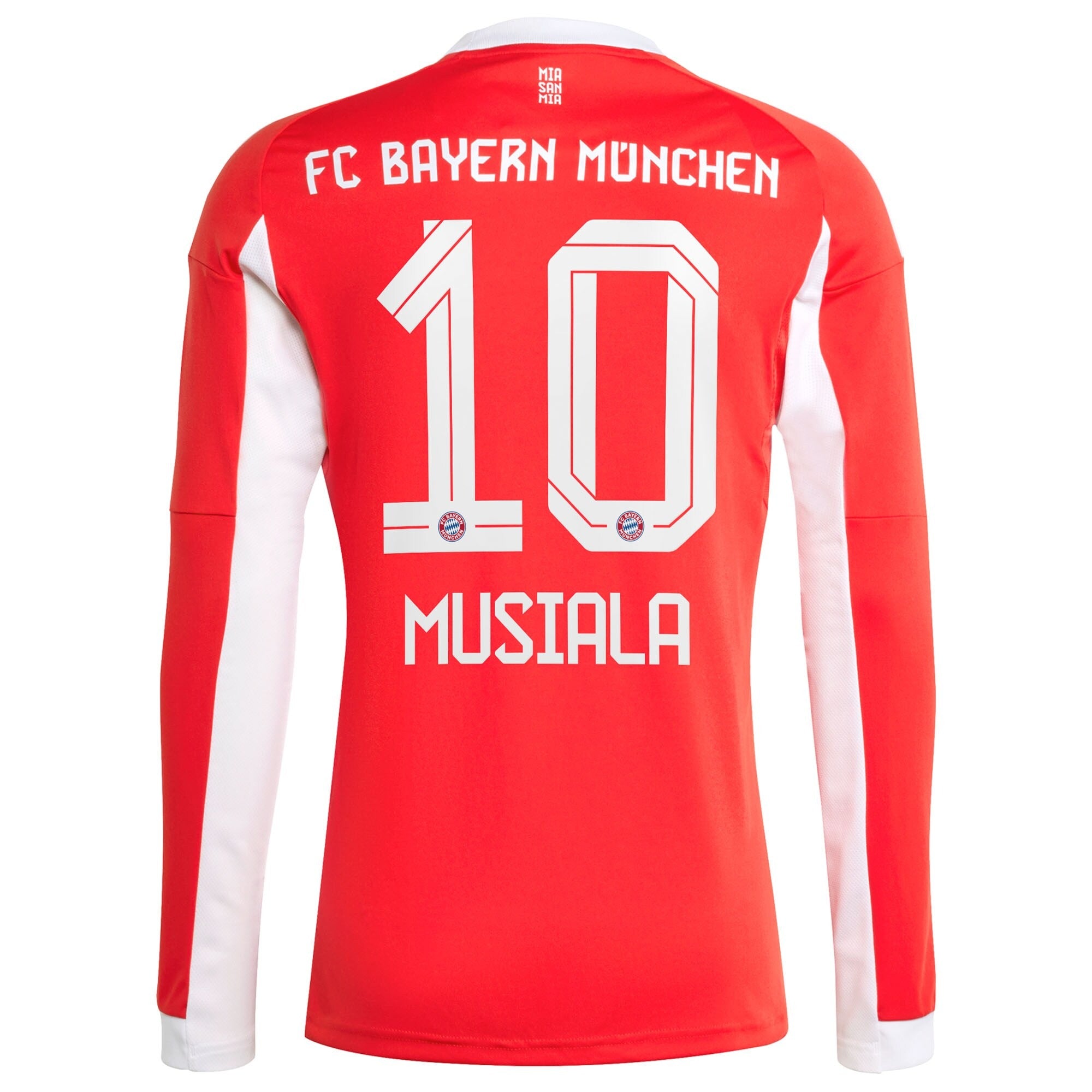 Jamal Musiala Bayern Munich Home 2025/26 Long Sleeve Player Soccer Shirt - Red