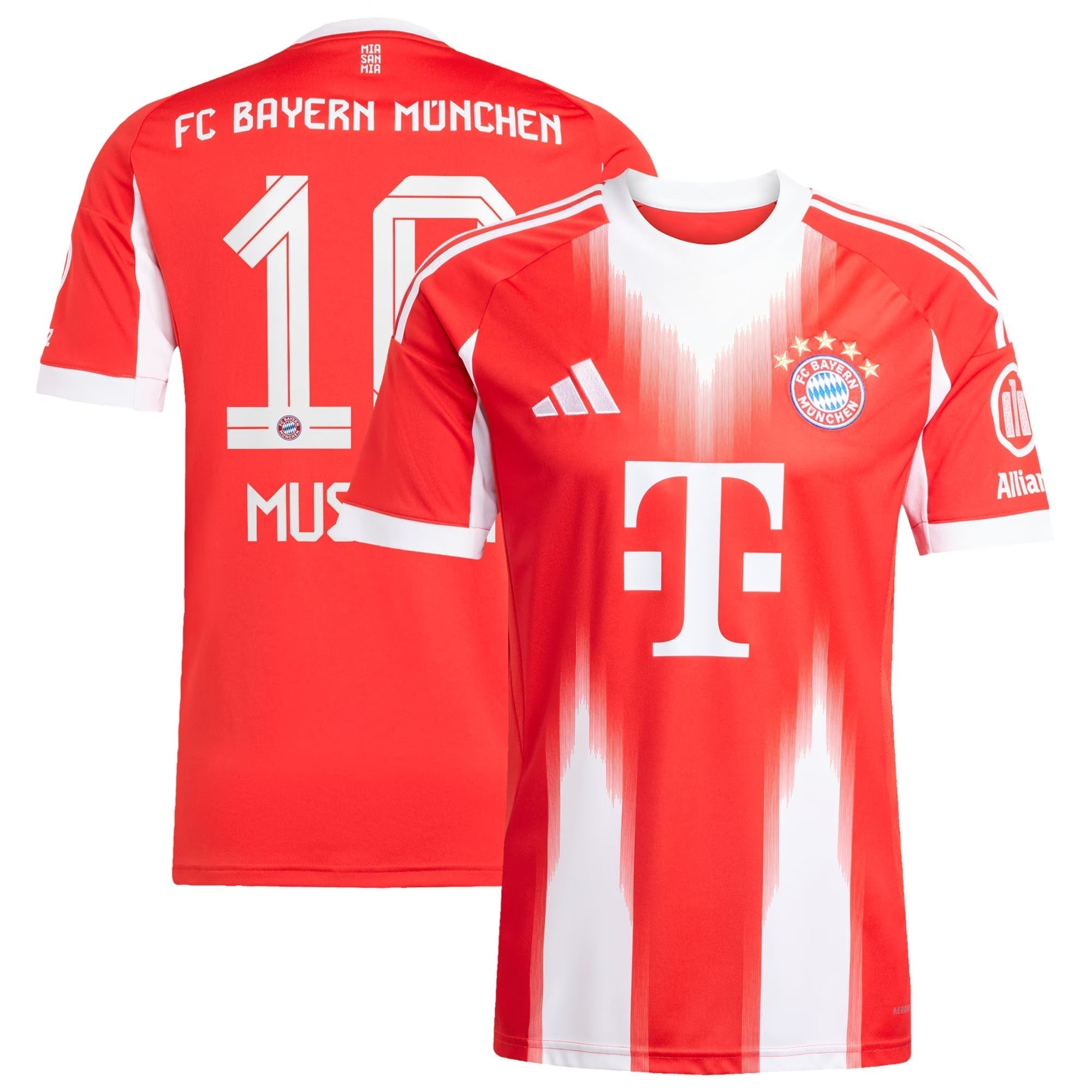 Jamal Musiala Bayern Munich Home 2025/26 Player Soccer Shirt - Red