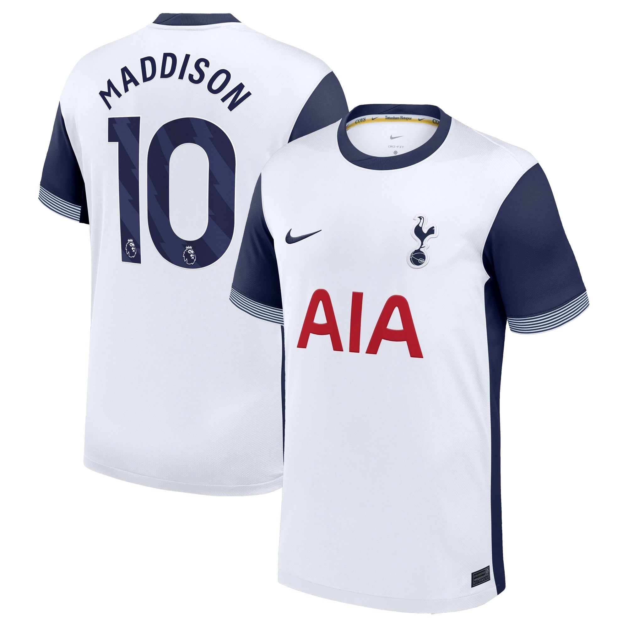 James Maddison Tottenham Hotspur 2024/2025 Home Player Soccer Shirt - White