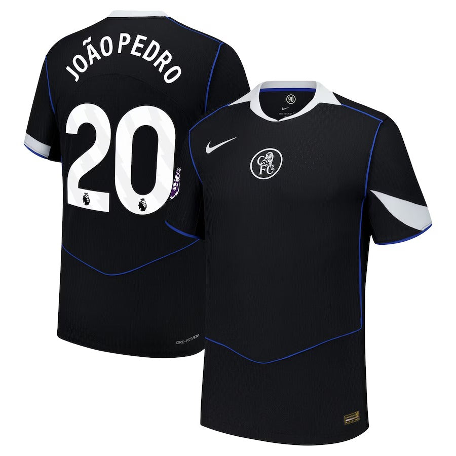João Pedro Chelsea 2025/26 Third Player Soccer Shirt - Black