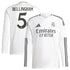 Jude Bellingham Real Madrid  2024/2025 Home Long Sleeve Player Soccer Shirt - White