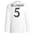 Jude Bellingham Real Madrid  2024/2025 Home Long Sleeve Player Soccer Shirt - White