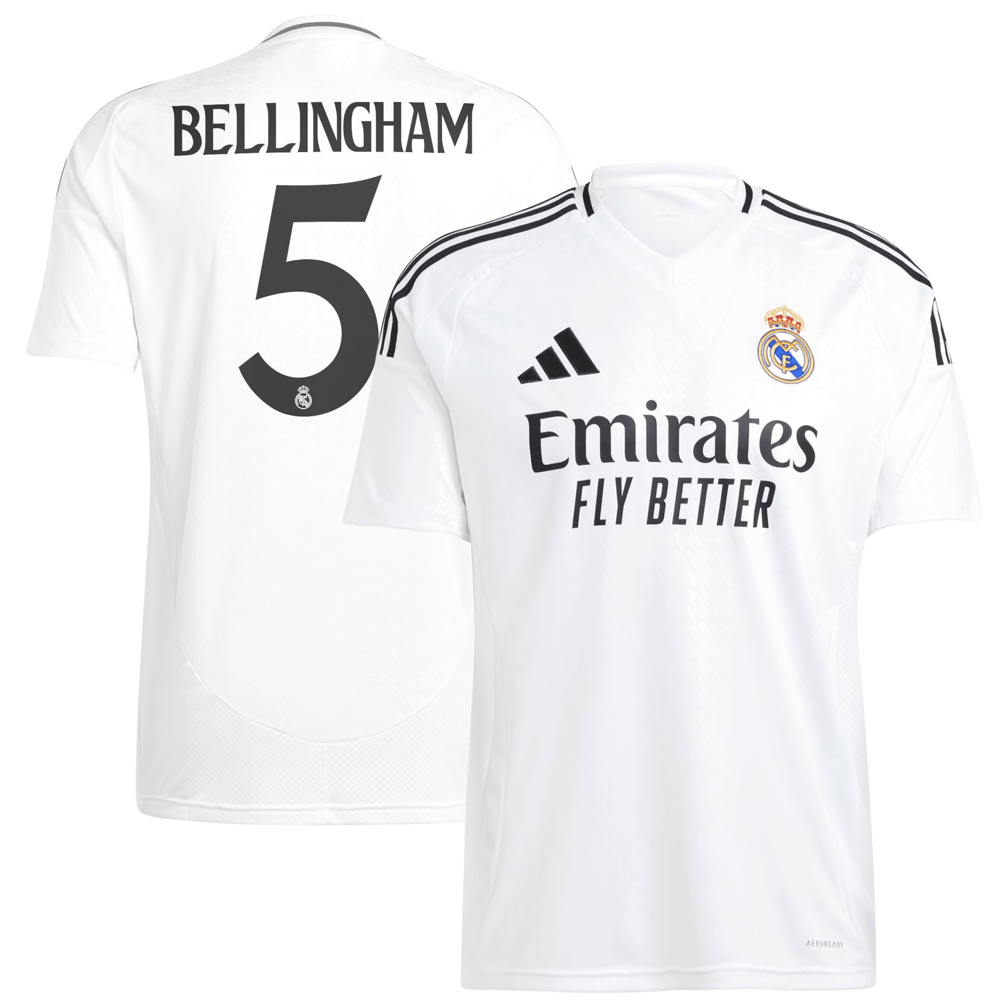 Jude Bellingham Real Madrid  2024/2025 Home Player Soccer Shirt - White