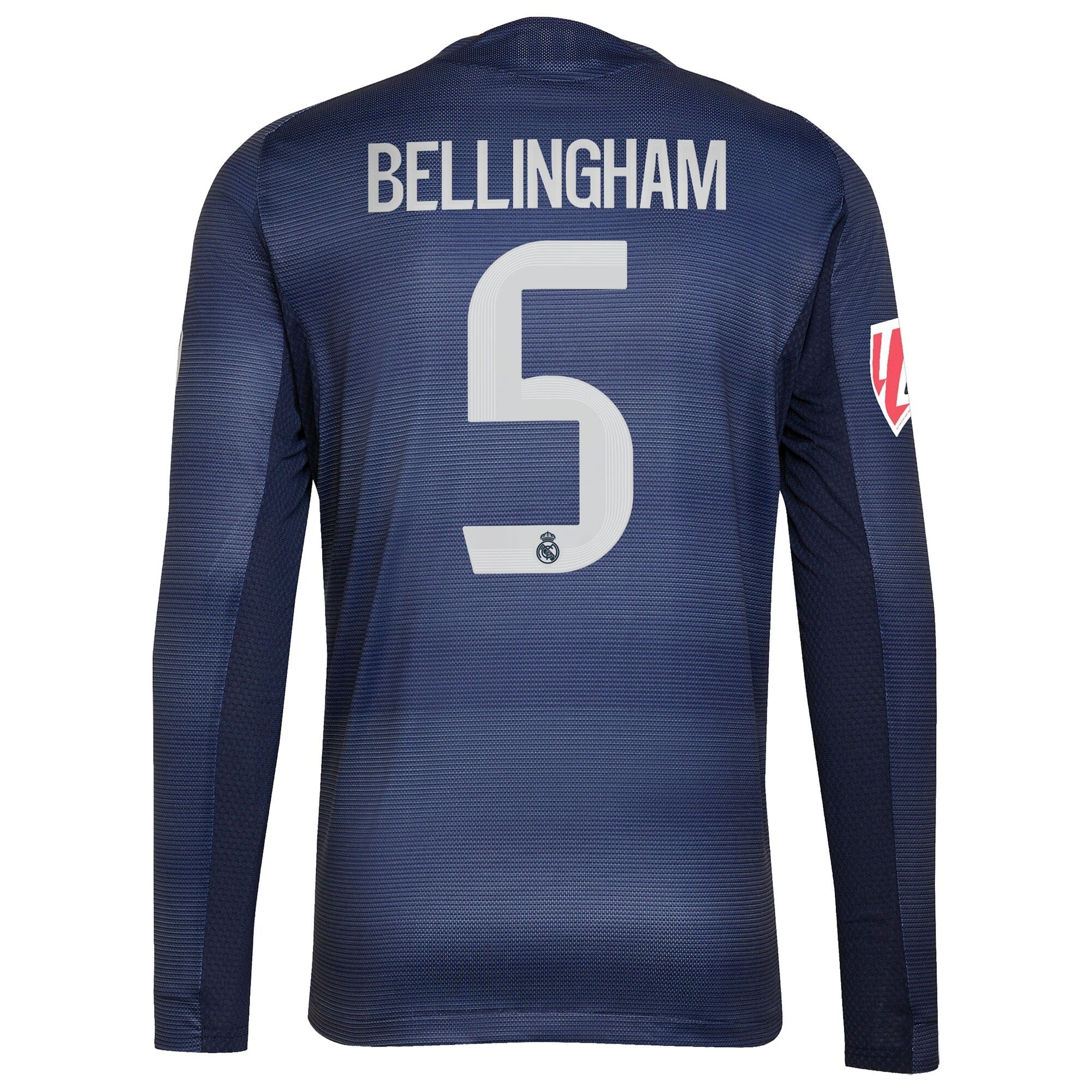 Jude Bellingham Real Madrid 2025/26 Away Long Sleeve Player Soccer Shirt - Blue