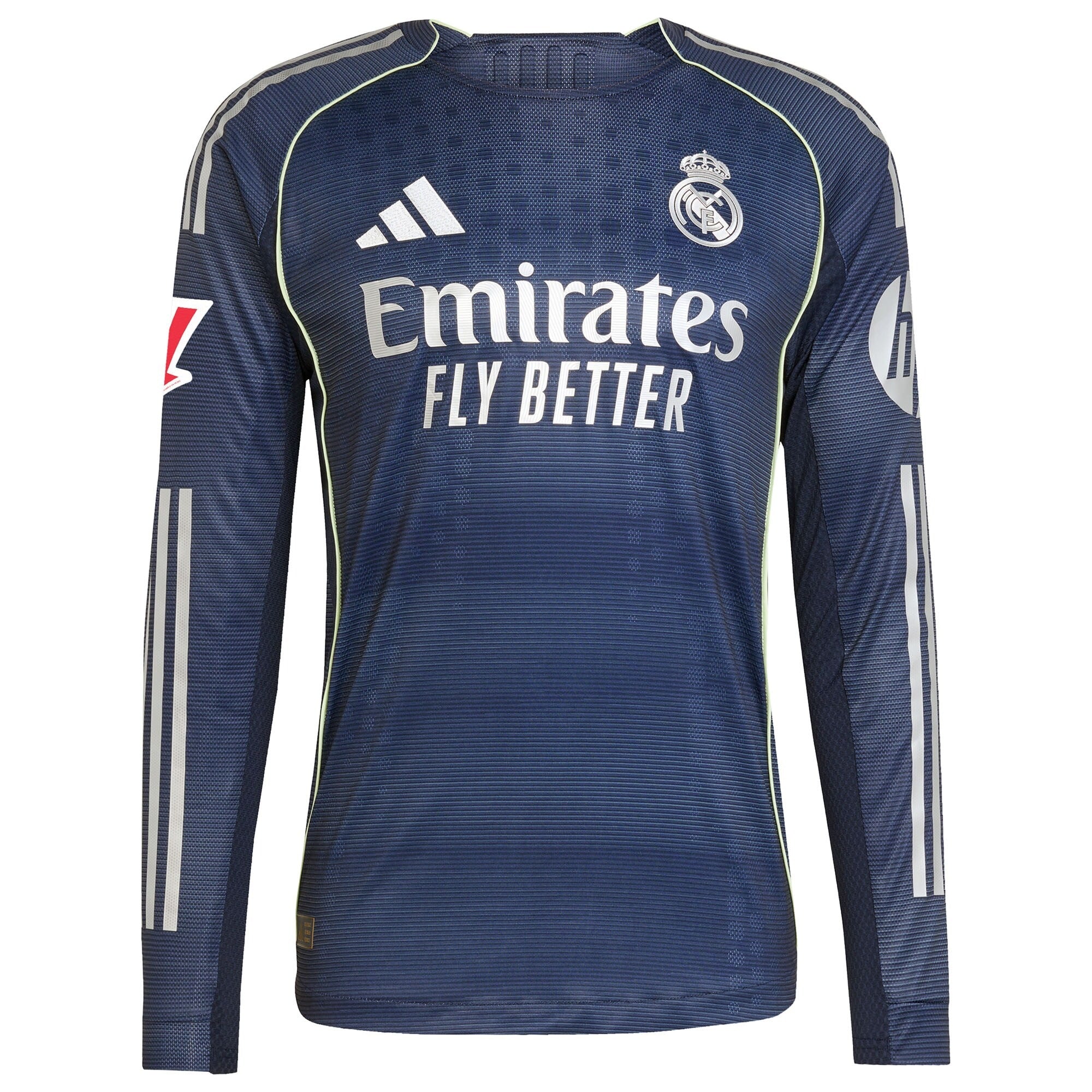 Jude Bellingham Real Madrid 2025/26 Away Long Sleeve Player Soccer Shirt - Blue
