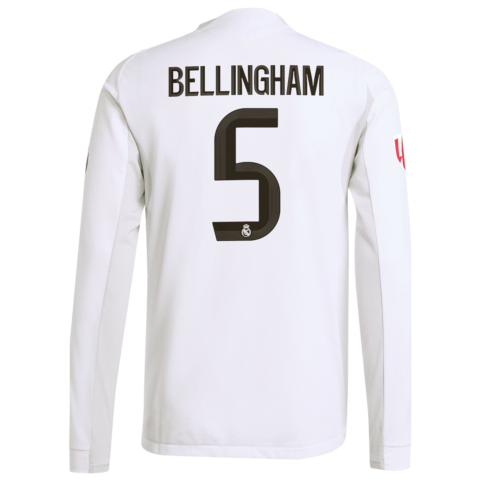 Jude Bellingham Real Madrid 2025/26 Home Long Sleeve Soccer Shirt - White