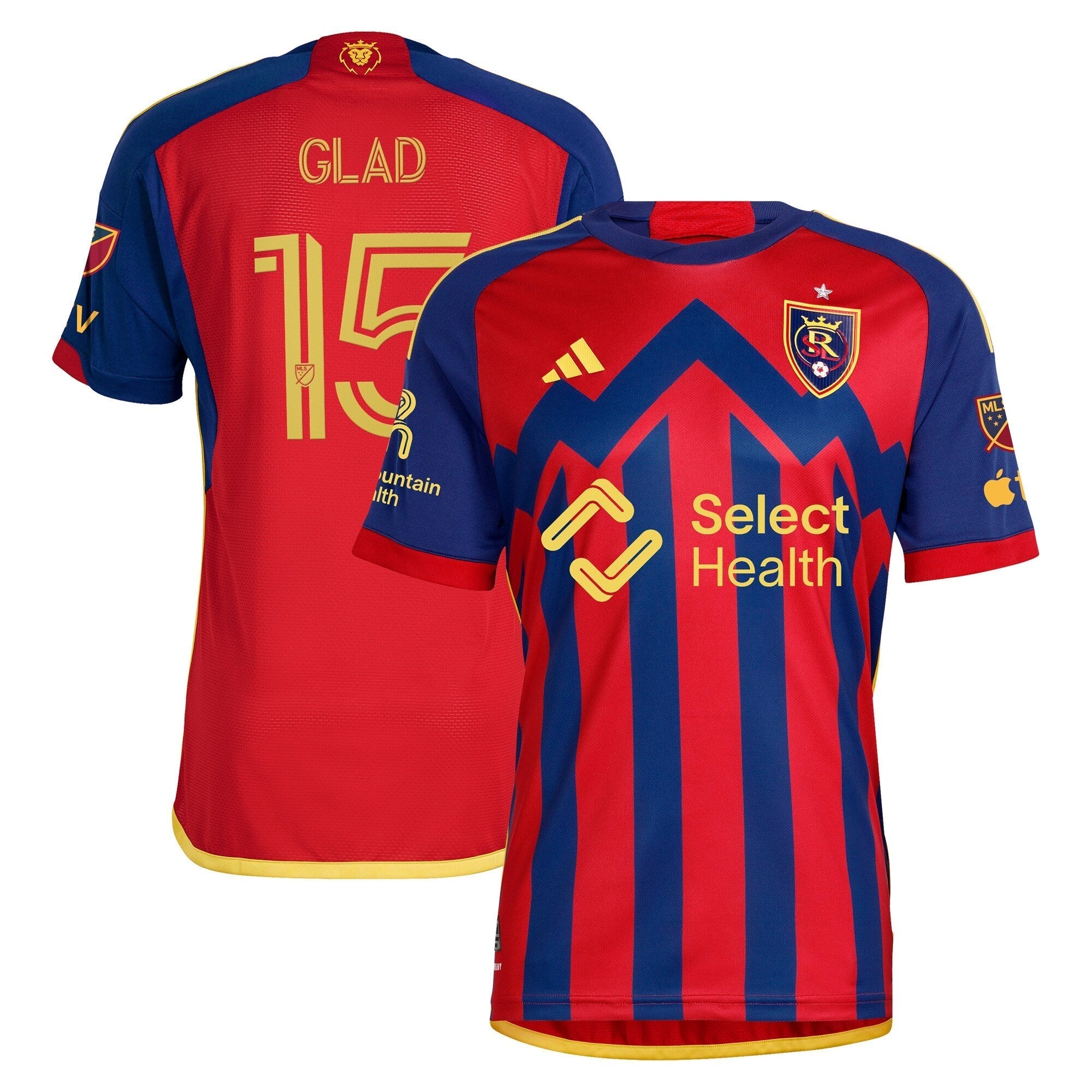 Justen Glad Real Salt Lake 2024 Peak Utah Player Soccer Shirt – Red