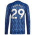 Kai Havertz Arsenal 2025/26 Away Long Sleeve Player Soccer Shirt - Blue