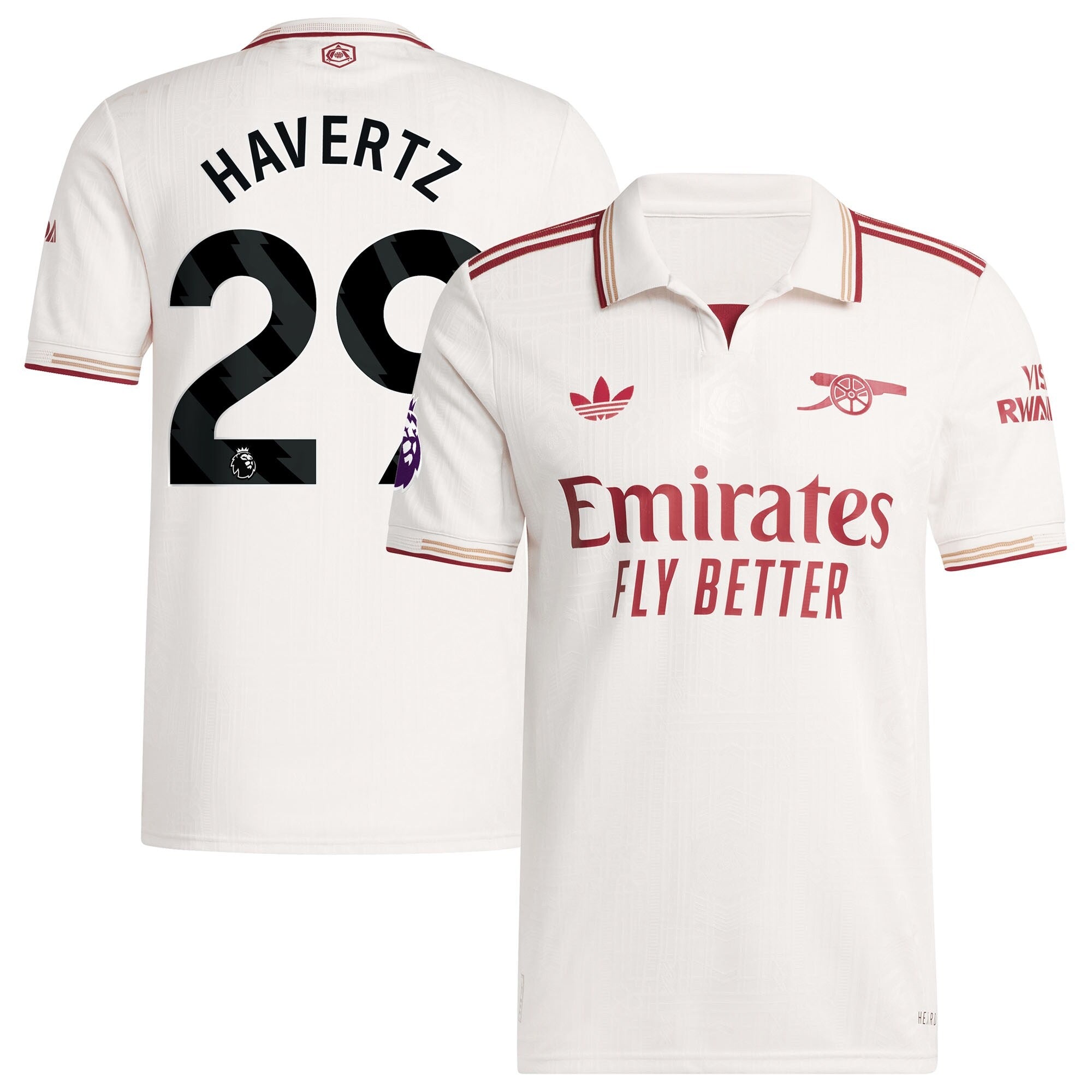 Kai Havertz Arsenal 2025/26 Third Player Soccer Shirt - White