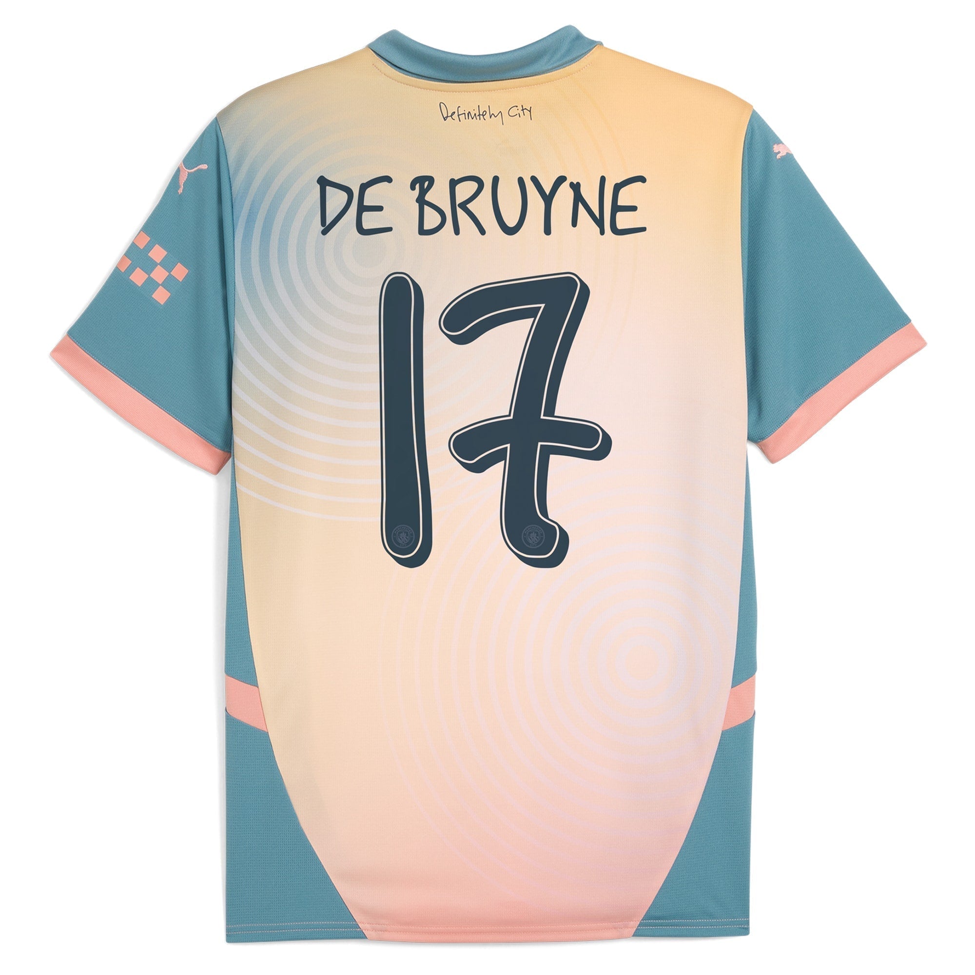 Kevin De Bruyne Manchester City 2024/25 Fourth Player Soccer Shirt - Blue