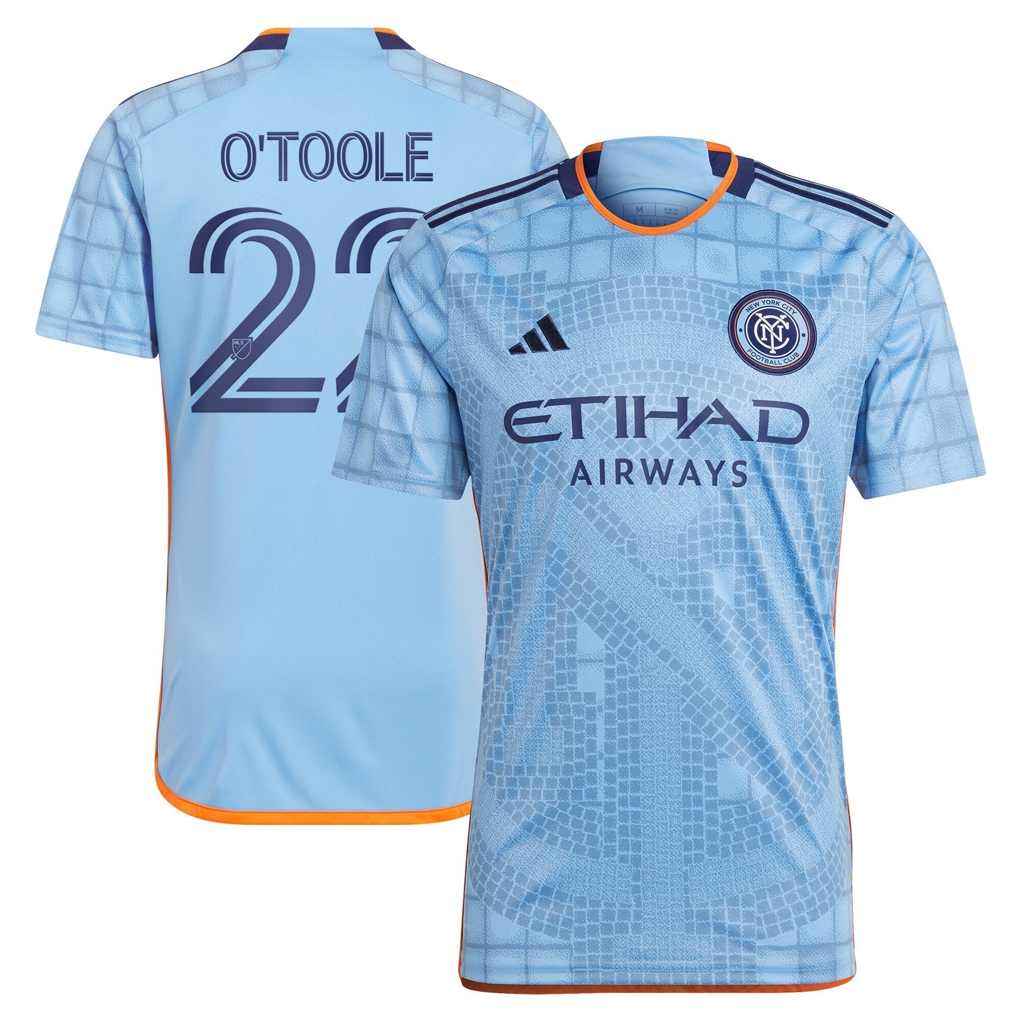 Kevin O'Toole New York City FC 2024 The Interboro Kit Player Soccer Shirt – Light Blue