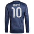 Kylian Mbappé Real Madrid 2025/26 Away Long Sleeve Player Soccer Shirt - Blue