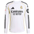 Kylian Mbappé Real Madrid 2025/26 Home Long Sleeve Soccer Shirt - White
