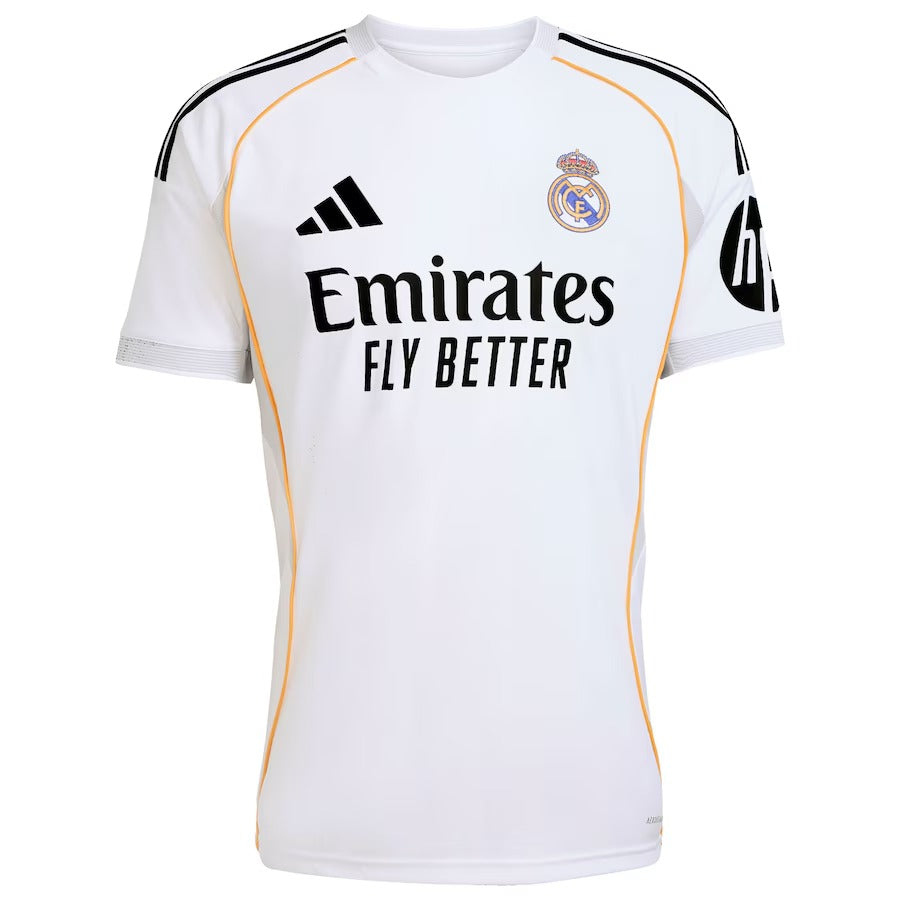 Kylian Mbappé Real Madrid 2025/26 Home Player Soccer Shirt - White
