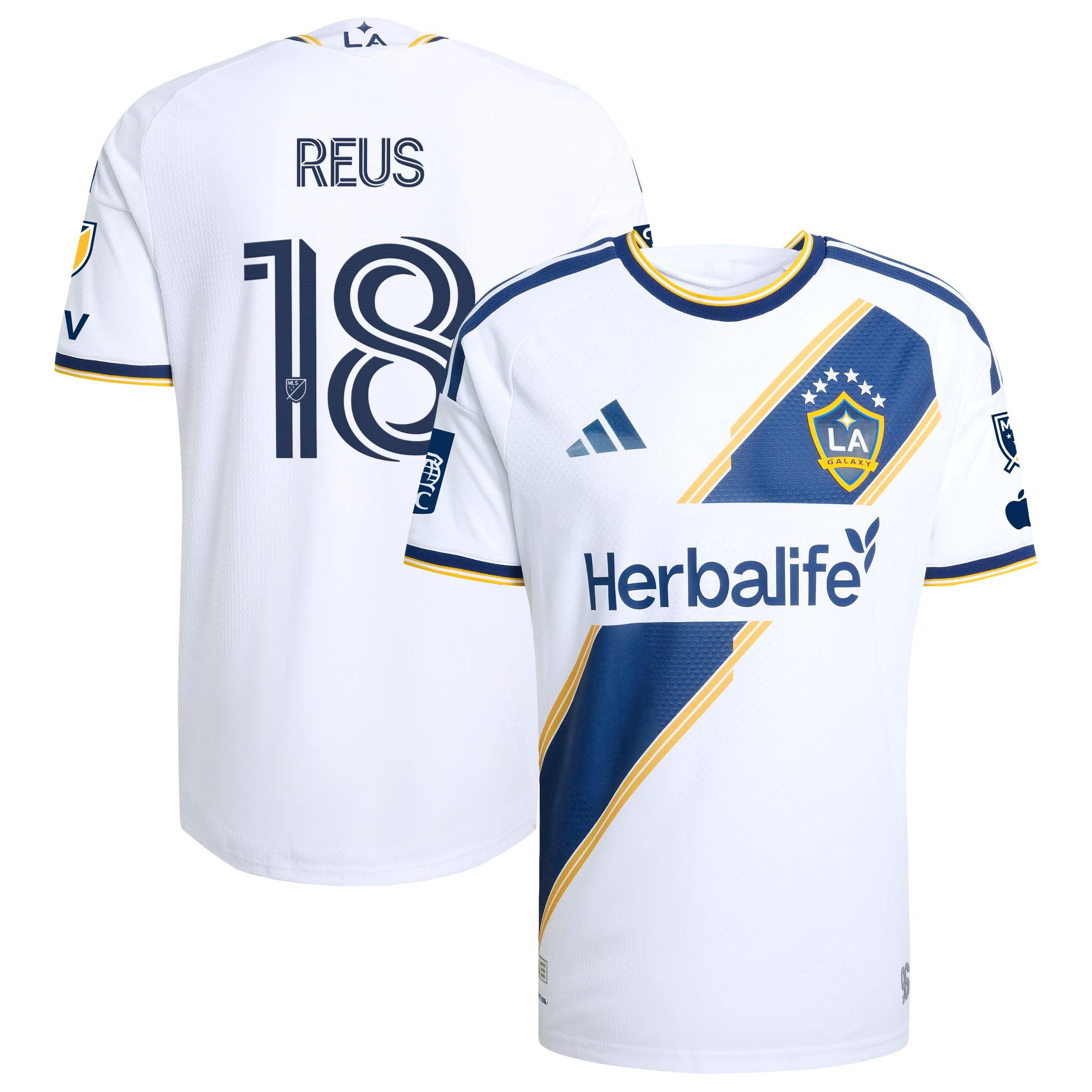 LA Galaxy // Marco Reus #18 Official 2026 The VeloCITY On-Field Patch Jersey – White