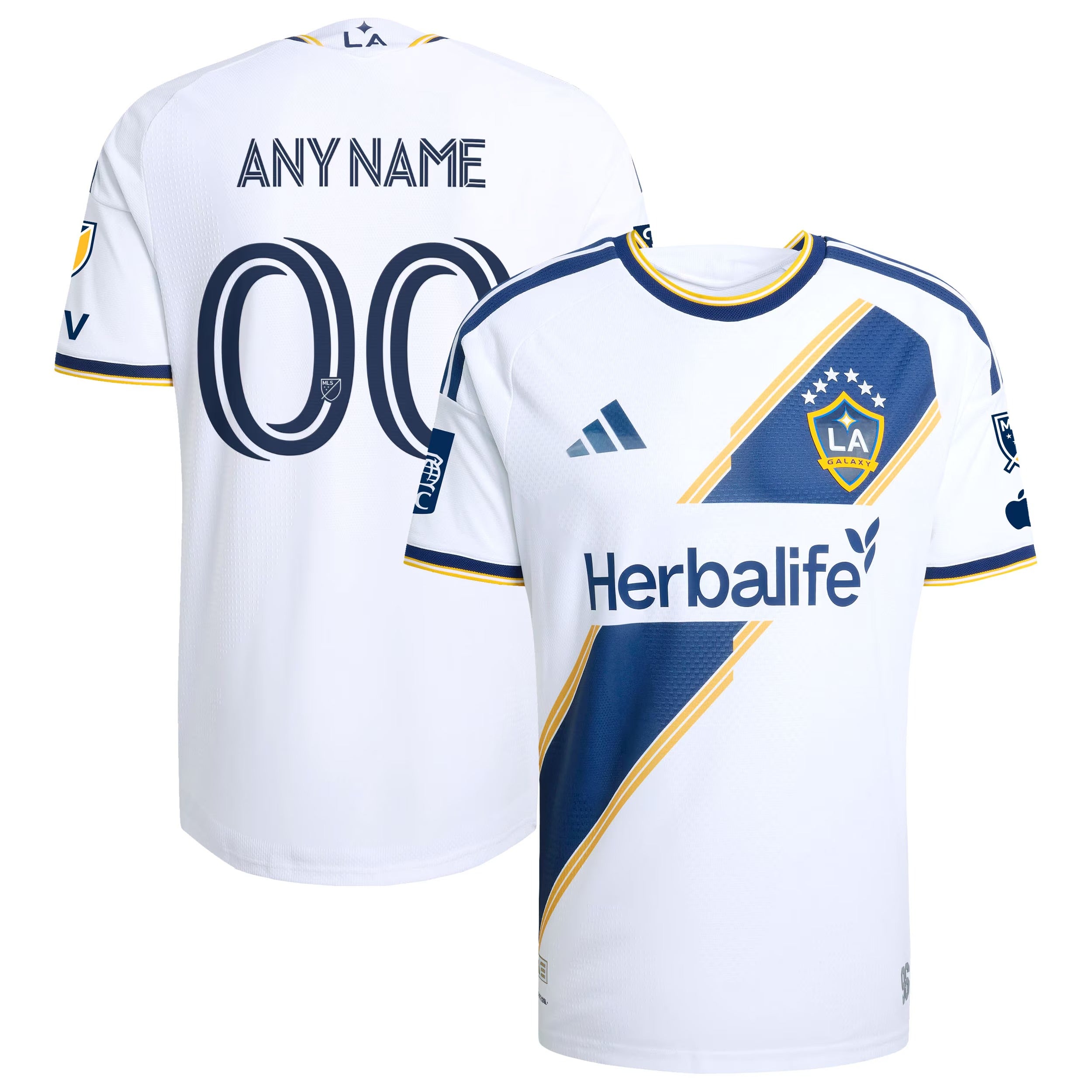 LA Galaxy // adidas Official 2026 The VeloCITY On-Field Patch Custom Jersey – White