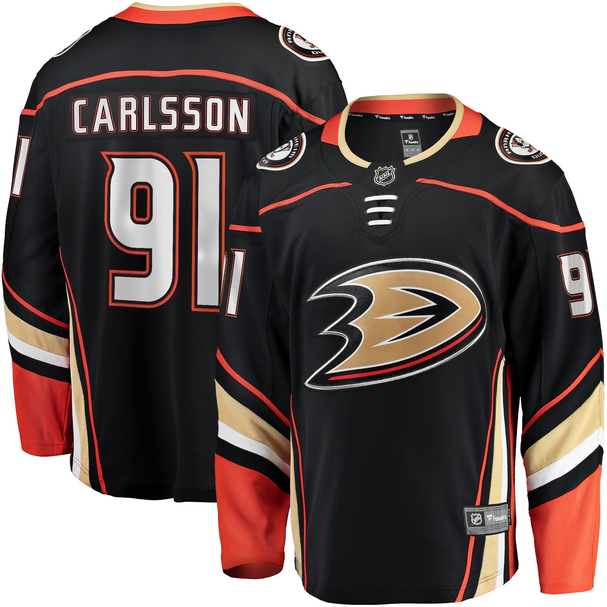 Leo Carlsson Anaheim Ducks Fanatics Home Breakaway Player Jersey – Black