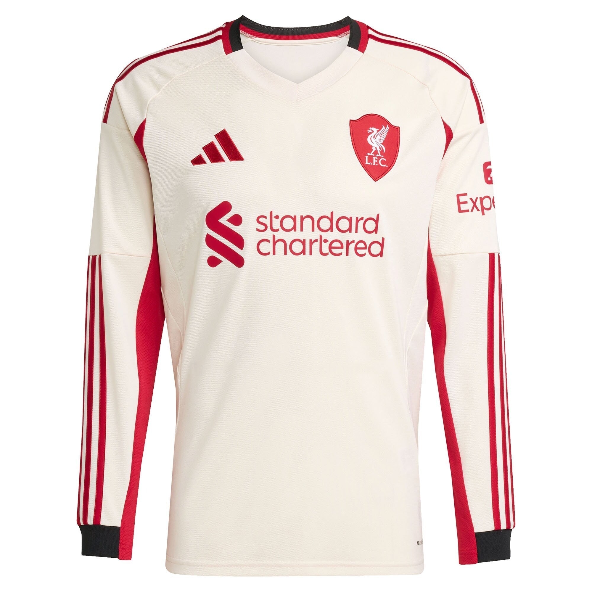 Liverpool 2025/26 Away Long Sleeve Custom Soccer Shirt - White