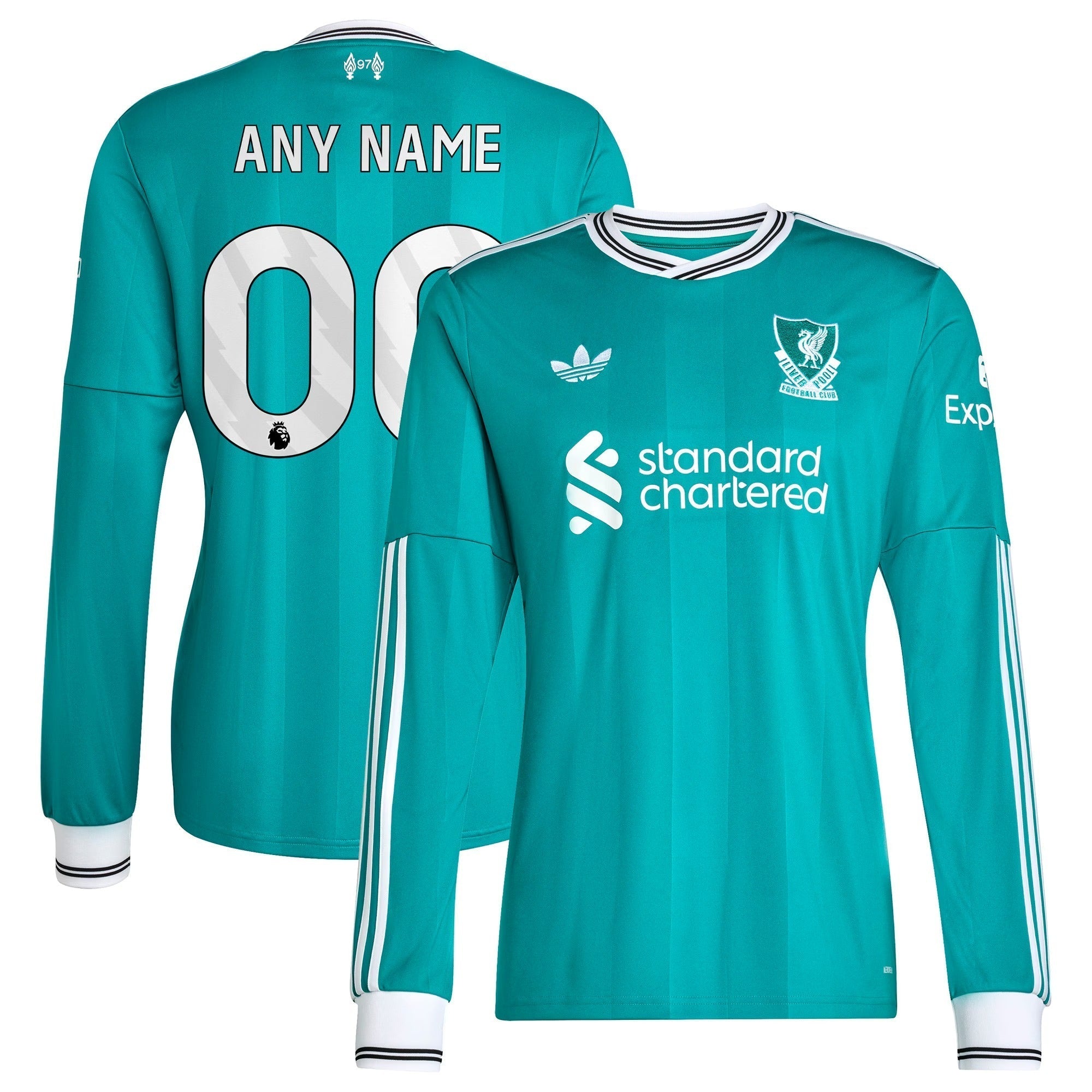 Liverpool 2025/26 Third Long Sleeve Custom Soccer Shirt - Green