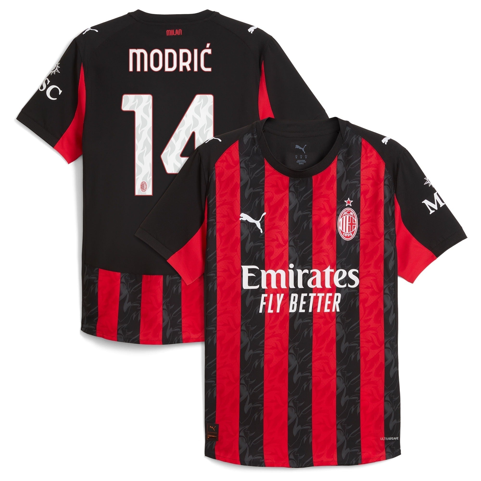 Luka Modric AC Milan 2025/26 Home Soccer Shirt - Red