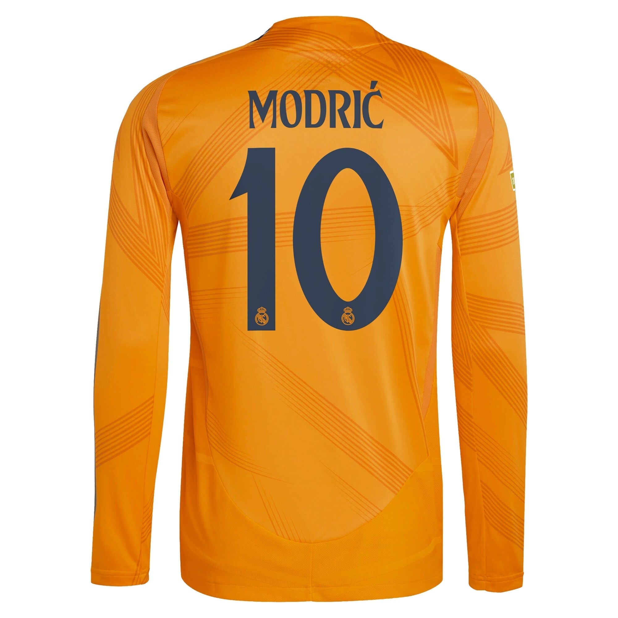 Luka Modric Real Madrid 2024/25 Away Long Sleeve Player Soccer Shirt - Orange