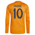 Luka Modric Real Madrid 2024/25 Away Long Sleeve Player Soccer Shirt - Orange
