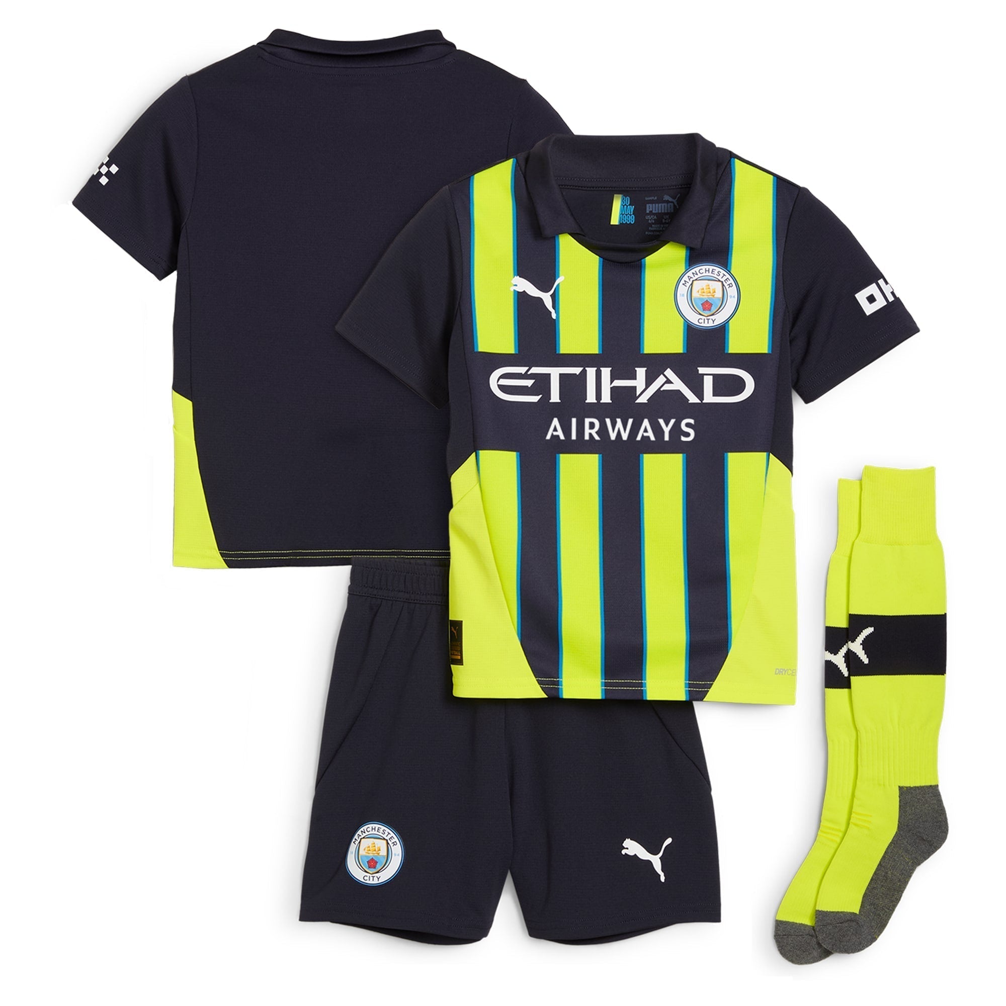 Manchester City Away Minikit 2024-25 Kids Custom Soccer Shirt