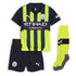 Manchester City Away Minikit 2024-25 with Haaland 9 printing Kids Soccer Shirt