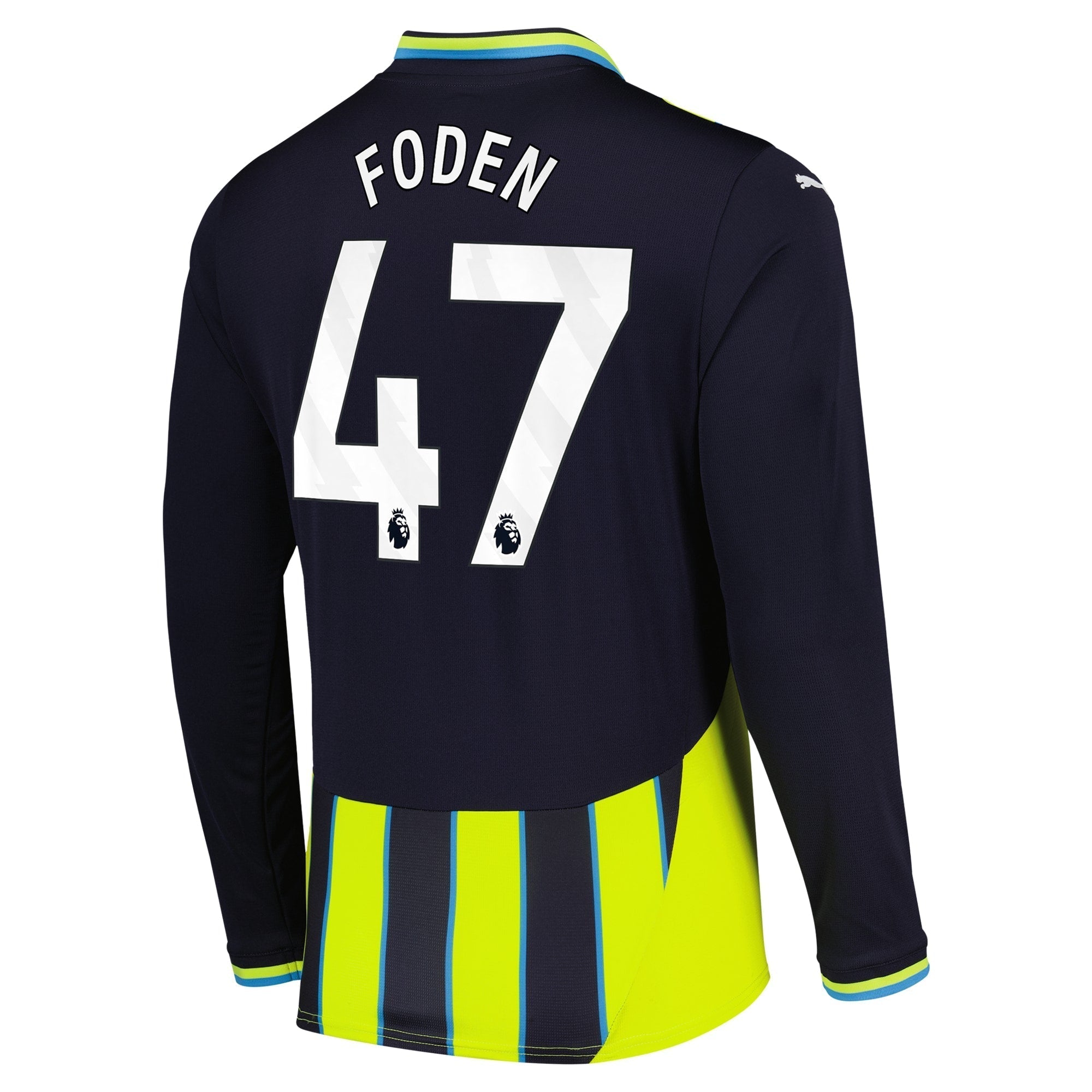 Manchester City Away Shirt 2024-25 - Long Sleeve with Foden 47 printing Soccer Shirt