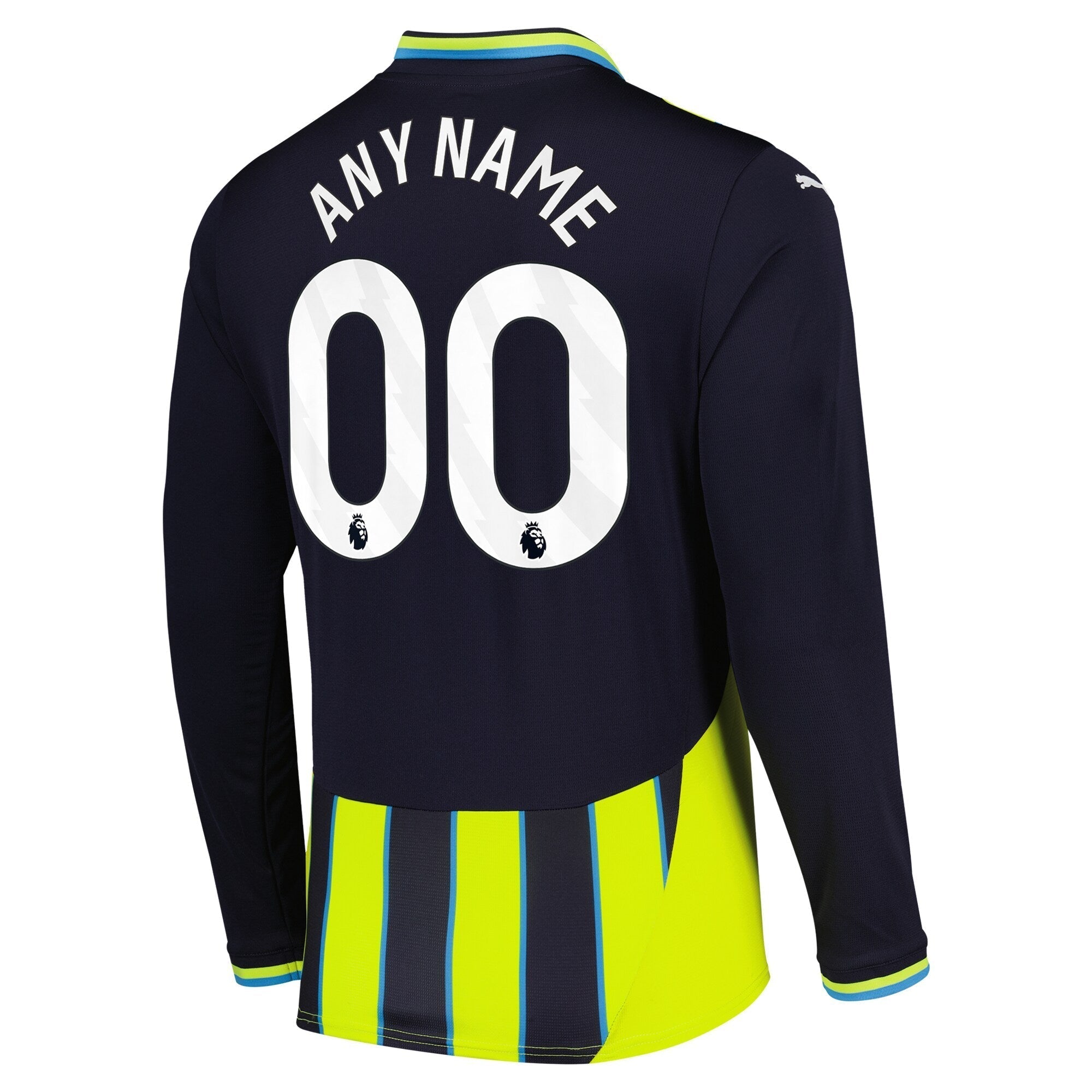 Manchester City 2024/25 Away Long Sleeve Custom Soccer Shirt - Navy