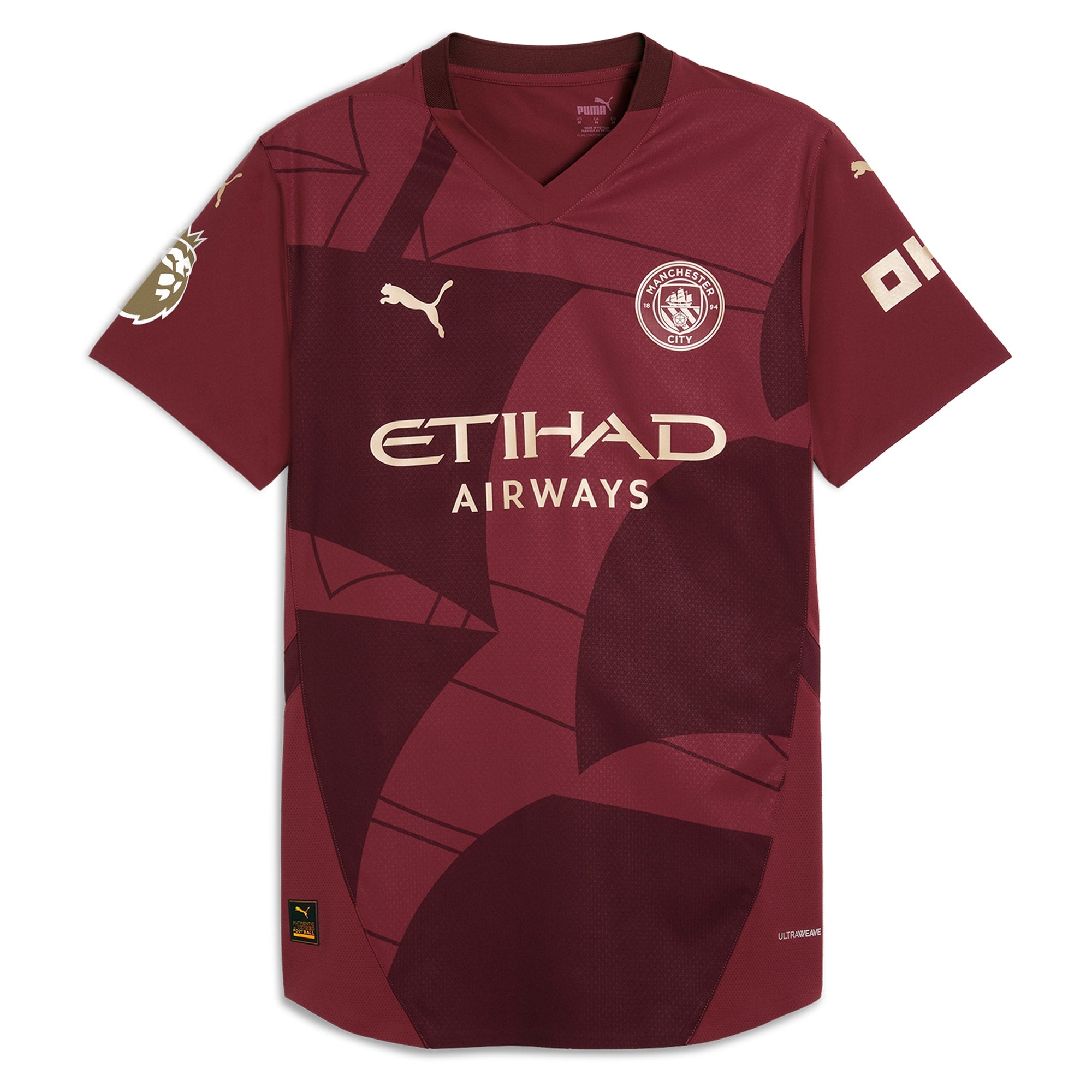 Manchester City  2024/2025 Third Customized Soccer Shirt - Burgundy