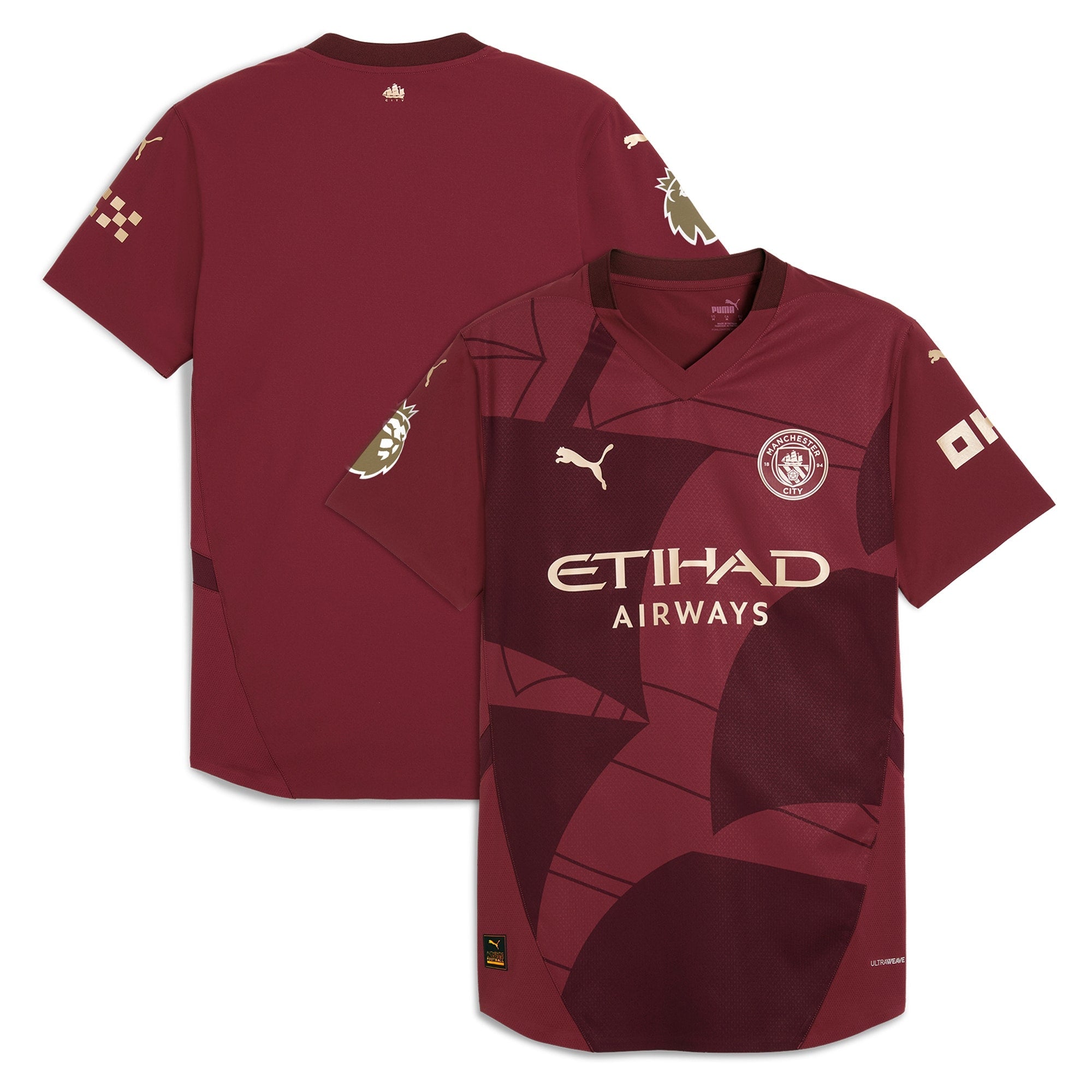 Manchester City  2024/2025 Third Customized Soccer Shirt - Burgundy