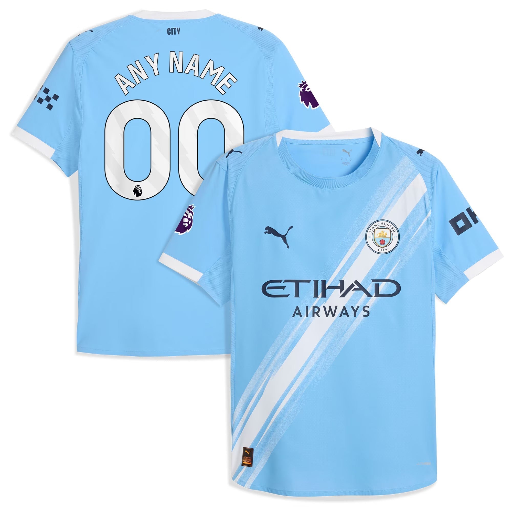 Manchester City 2025/26 Home Custom Soccer Shirt - Sky Blue