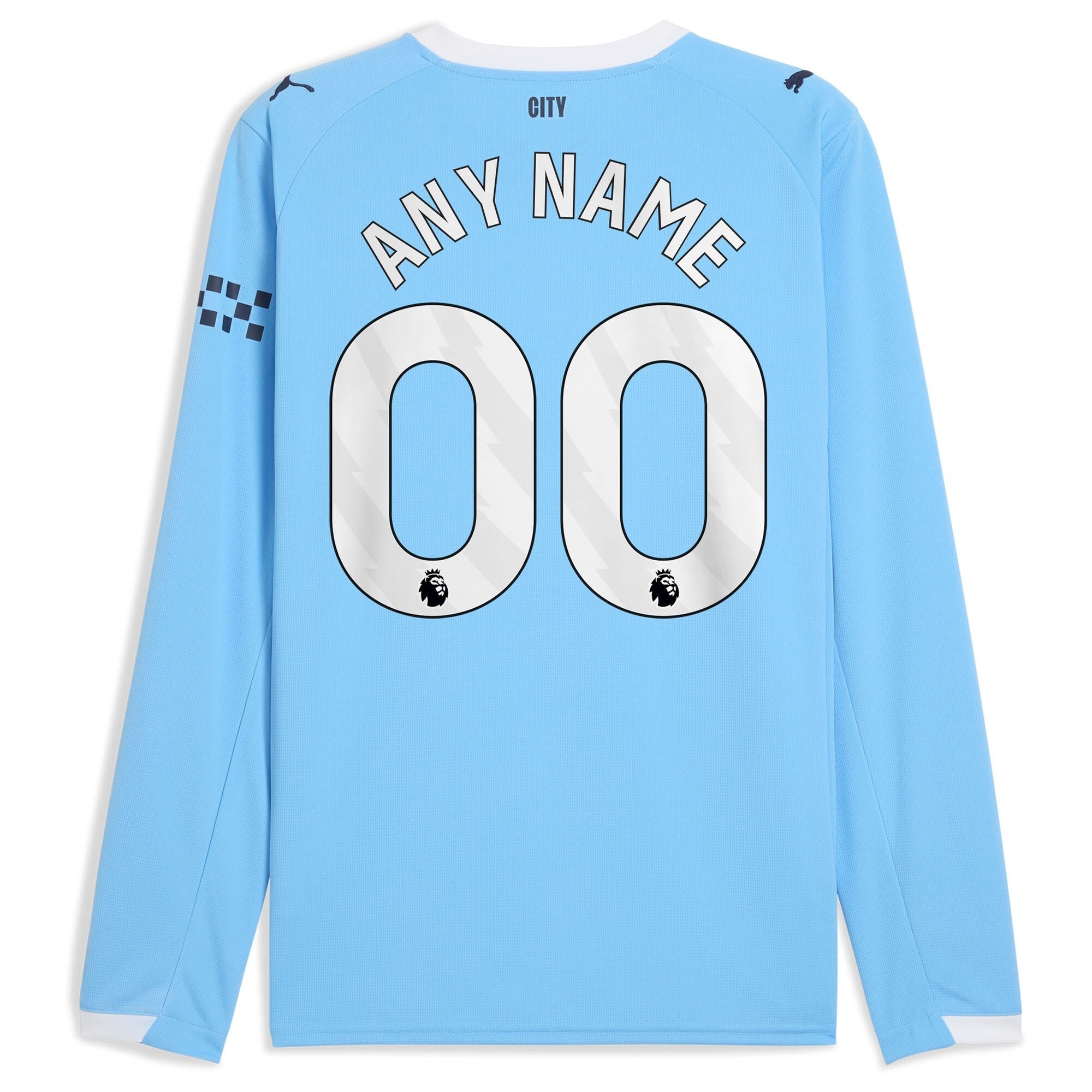 Manchester City 2025/26 Home Long Sleeve Custom Soccer Shirt - Sky Blue