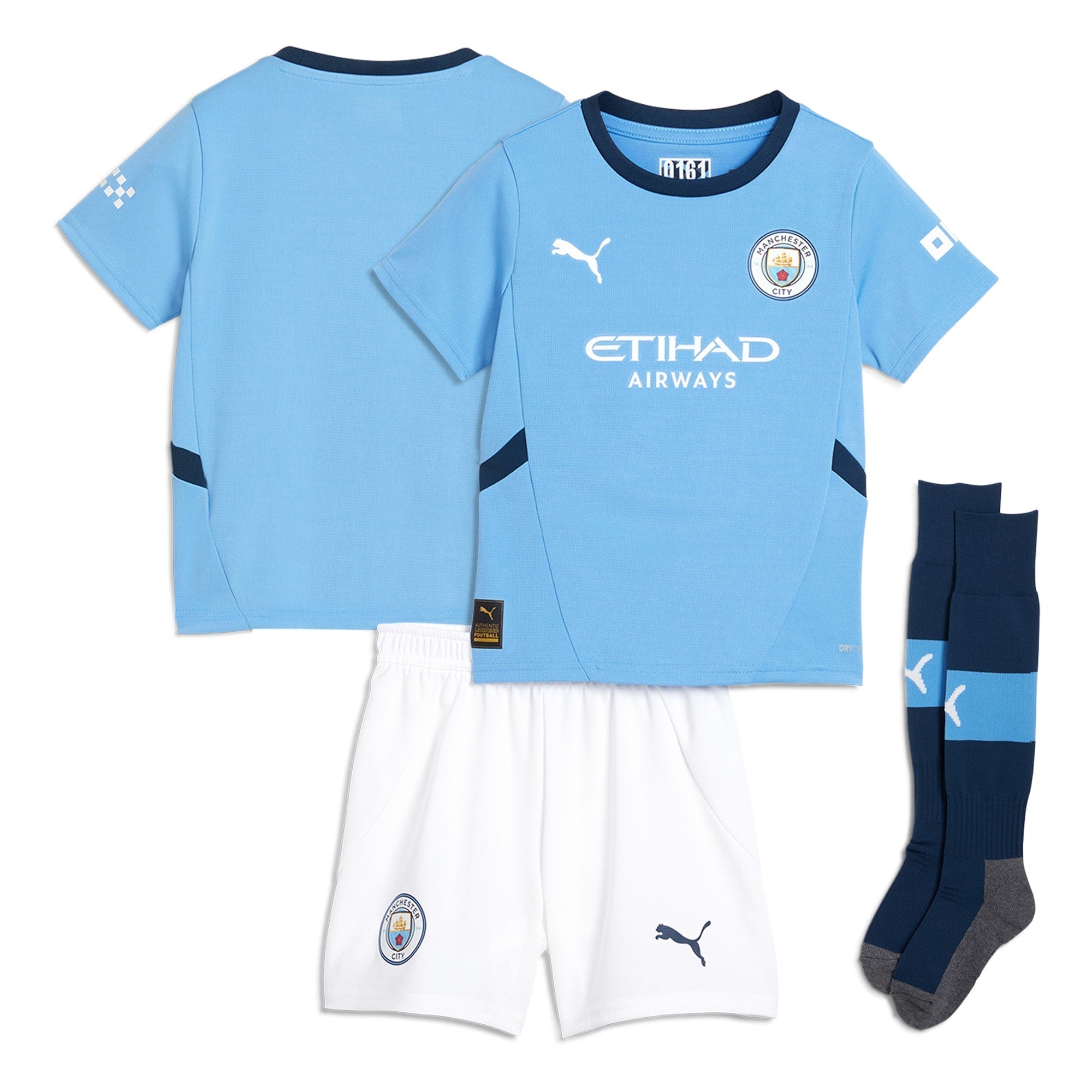 Manchester City Home Minikit 2024-25 Kids Custom Soccer Shirt