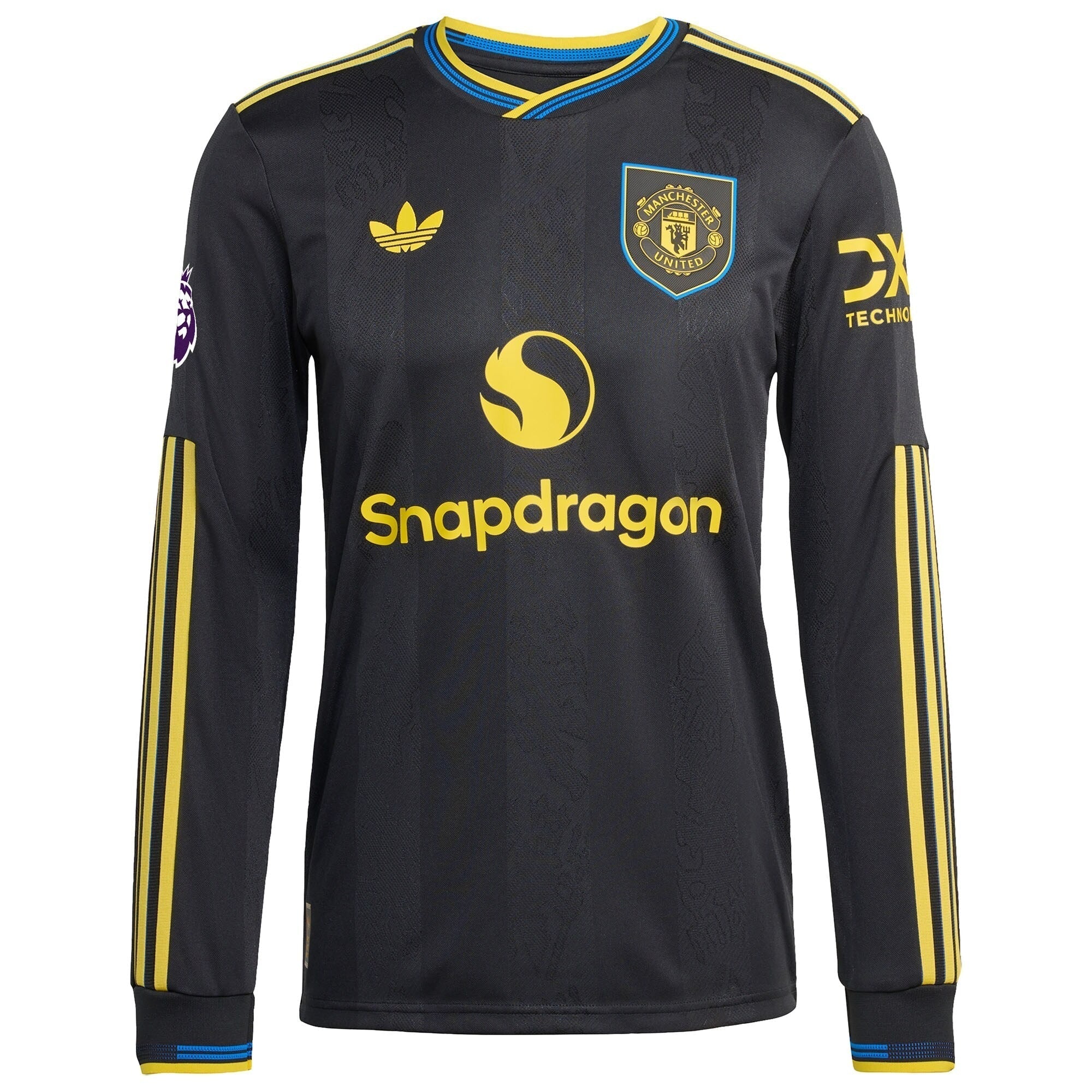 Manchester United 2025/26 Third Long Sleeve Custom Soccer Shirt - Black