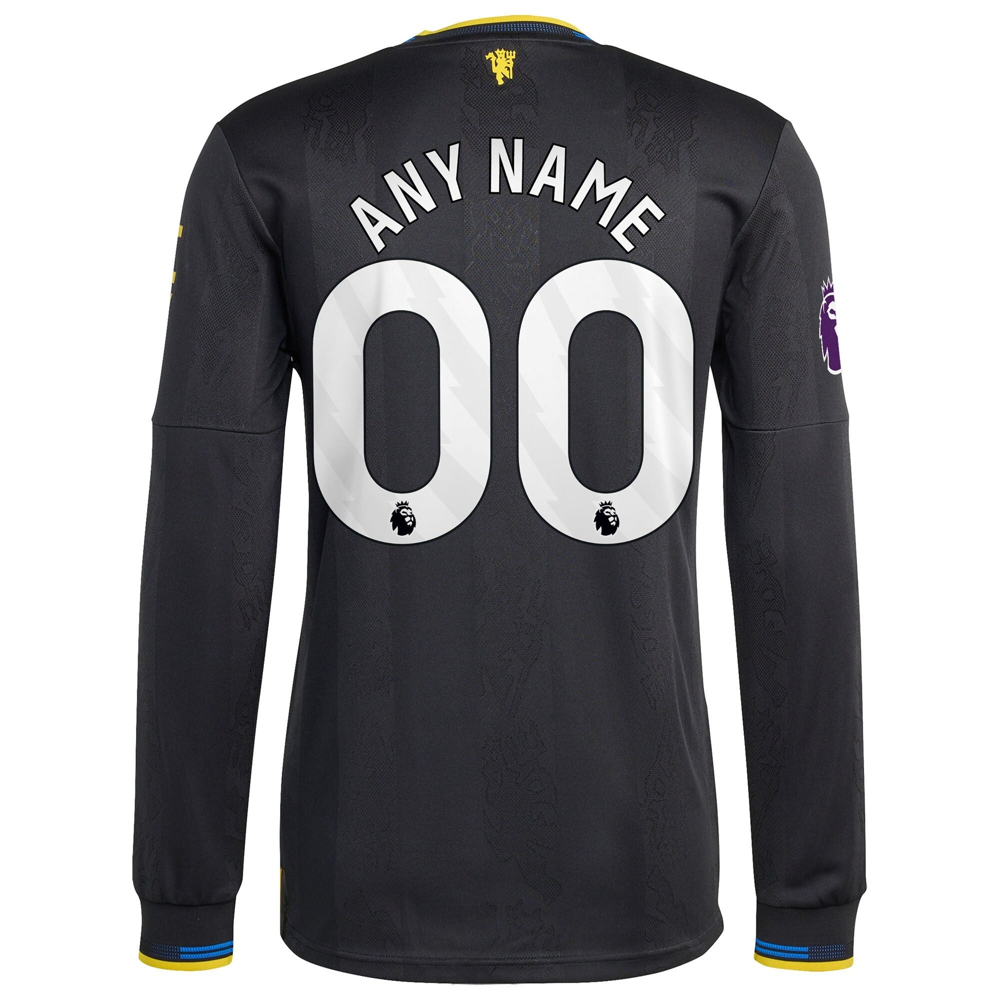 Manchester United 2025/26 Third Long Sleeve Custom Soccer Shirt - Black