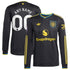 Manchester United 2025/26 Third Long Sleeve Custom Soccer Shirt - Black