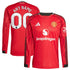 Manchester United Home 2025/26 Custom Long Sleeve Soccer Shirt - Red
