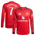 Manchester United WSL Home Shirt 2025-26 - Long sleeve with Cristiano Ronaldo 7 printing Soccer Shirt