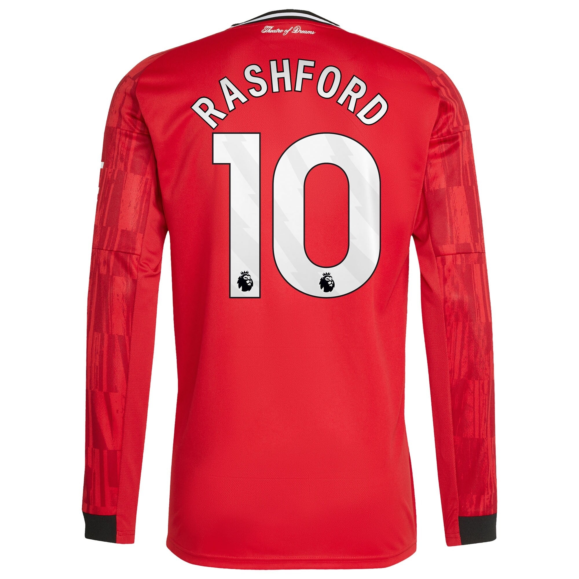 Marcus Rashford Manchester United Home 2025/26 Player Long Sleeve Soccer Shirt - Red