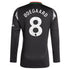 Martin Odegaard Arsenal 2024/25 Away Long Sleeve Player Soccer Shirt - Black