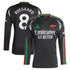 Martin Odegaard Arsenal 2024/25 Away Long Sleeve Player Soccer Shirt - Black