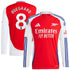 Martin Odegaard Arsenal  2024/2025 Home Long Sleeve Player Soccer Shirt – Red