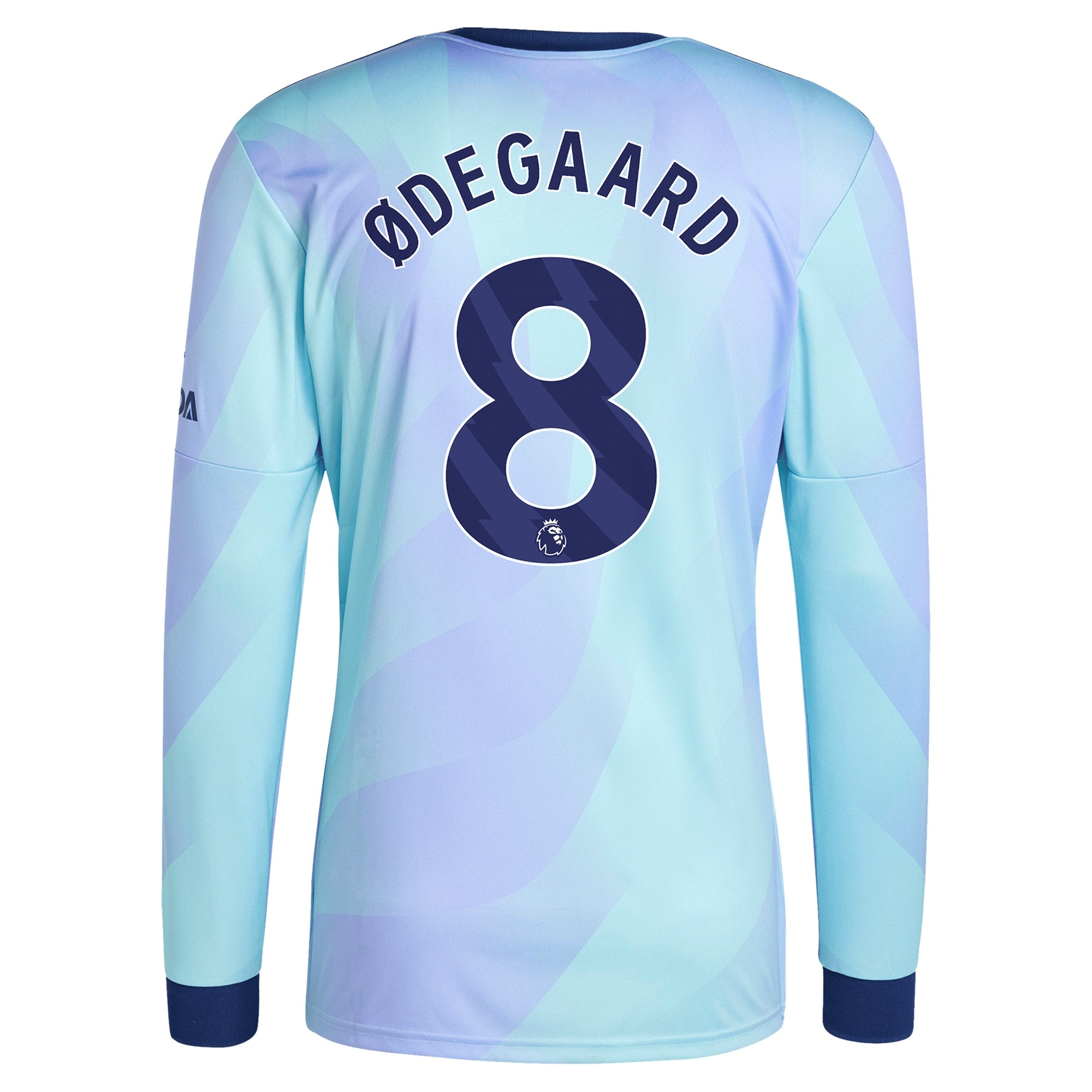 Martin Odegaard Arsenal 2024/25 Third Long Sleeve Player Soccer Shirt - Aqua