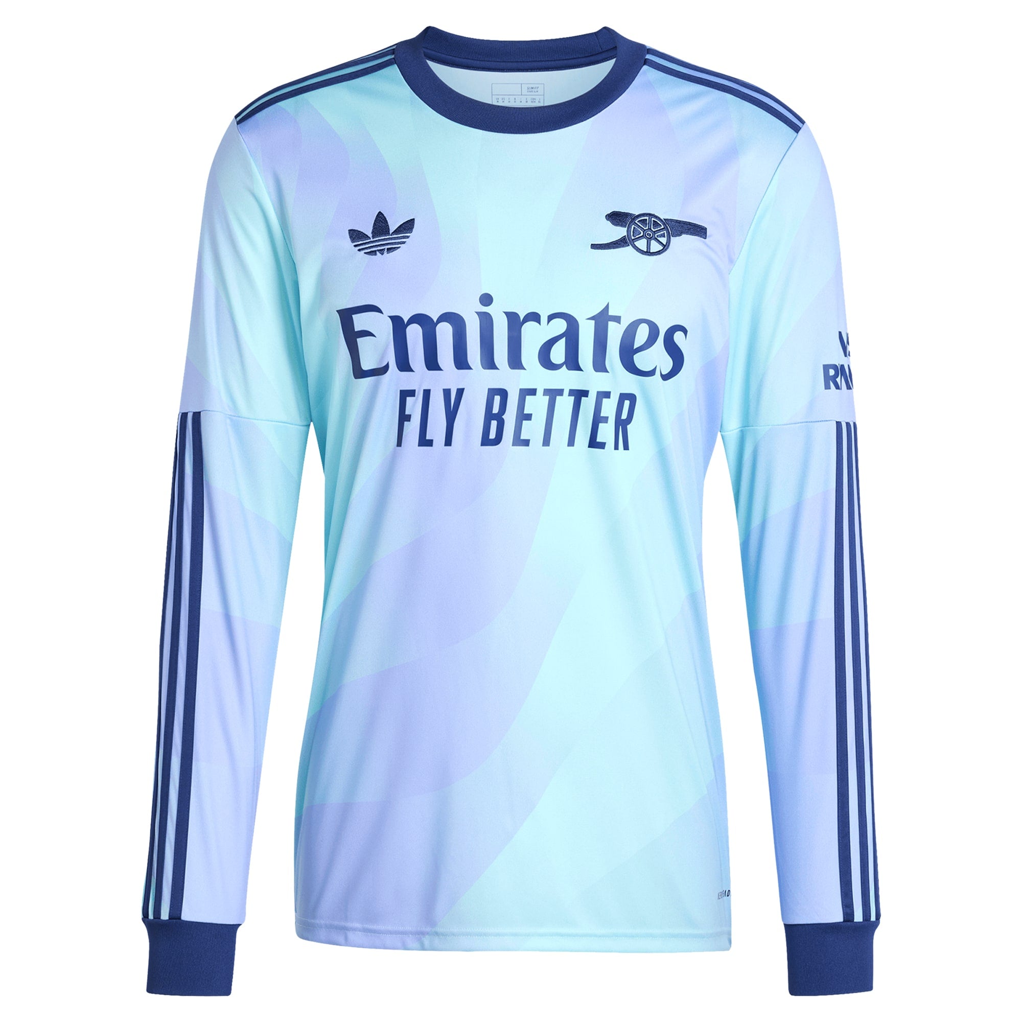 Martin Odegaard Arsenal 2024/25 Third Long Sleeve Player Soccer Shirt - Aqua