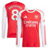 Martin Ødegaard Arsenal 2025/26 Home Long Sleeve Player Soccer Shirt - Red