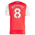 Martin Ødegaard Arsenal 2025/26 Home Player Soccer Shirt - Red